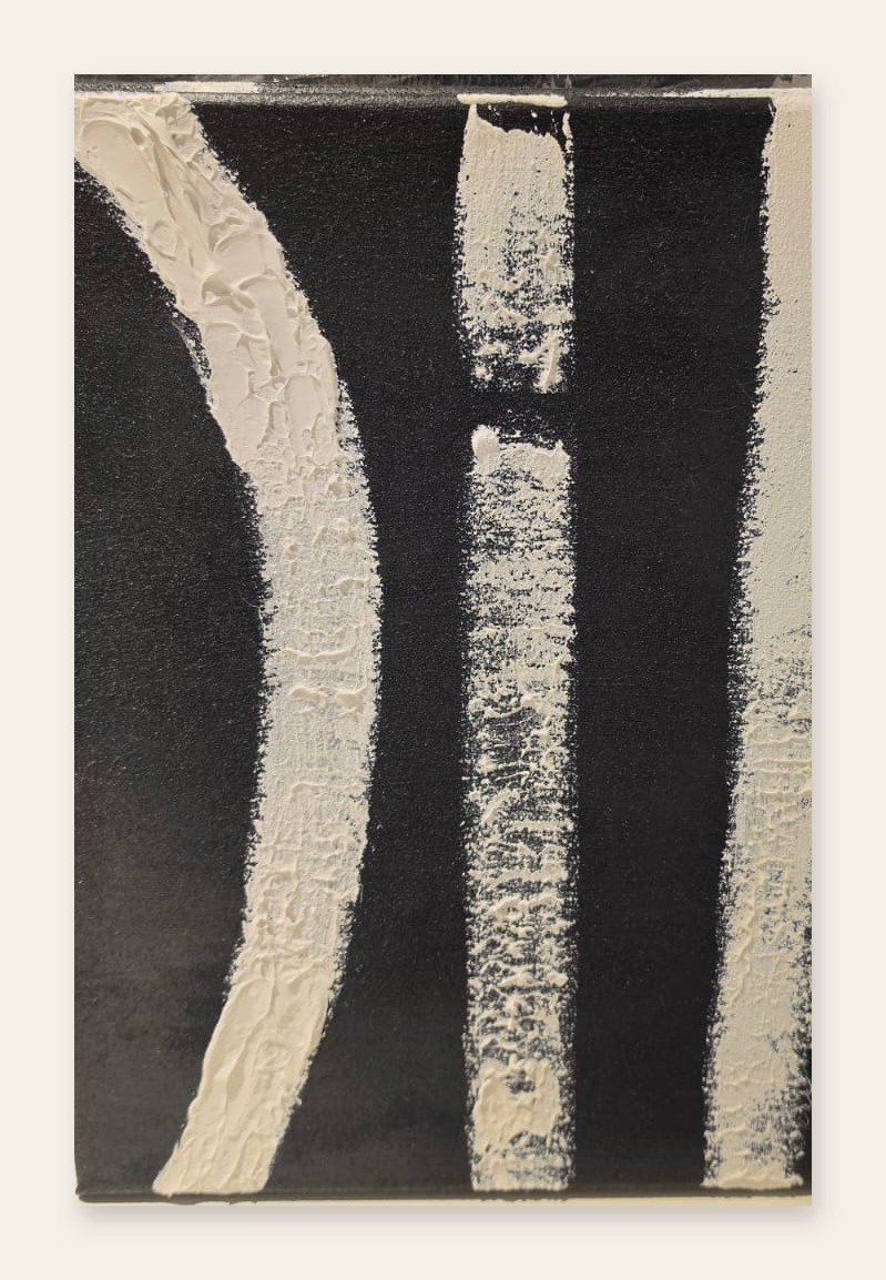 Three Verses, 2025 — mixed media on canvas